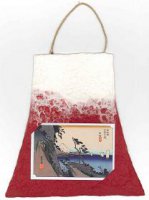 手漉和紙はがき掛け（富士山）由井