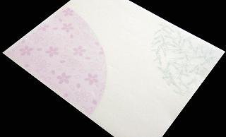 小紋懐紙　桜と松